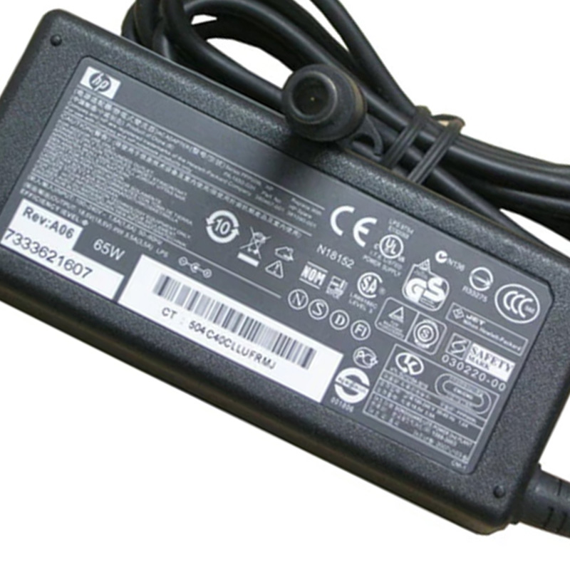 Original HP 65W Laptop Charger Adapter 18.5V 3.5A for HP 8440p 8460p 2560p, 7.4*5.0mm